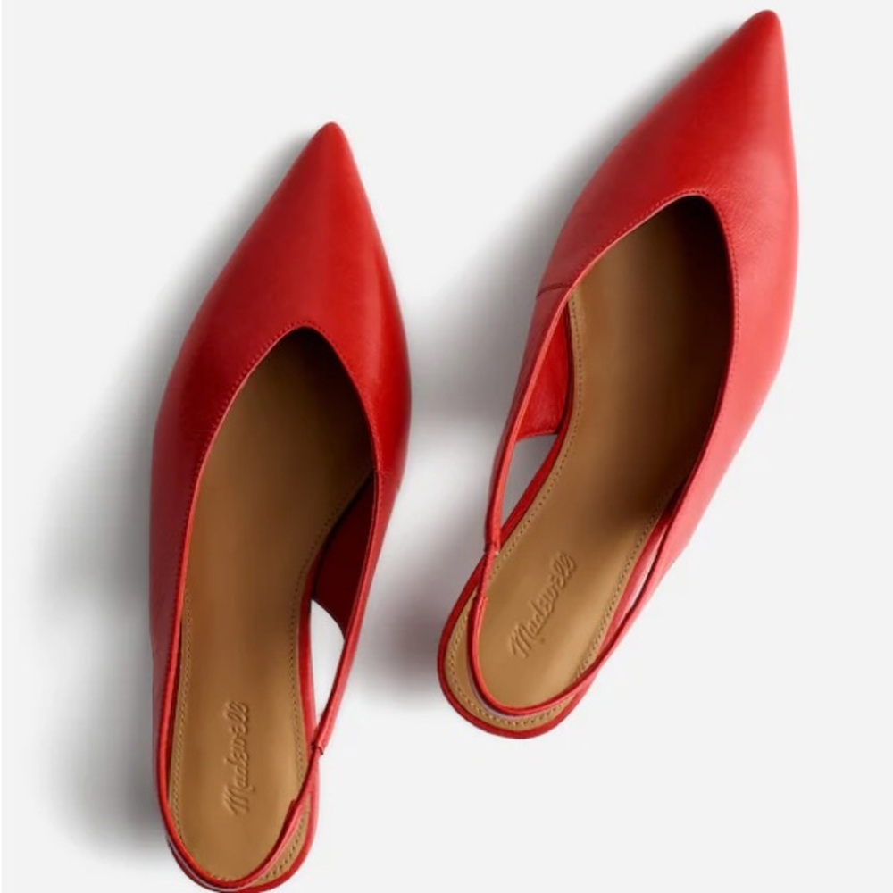 Madewell Red Pointed Toe Heels
